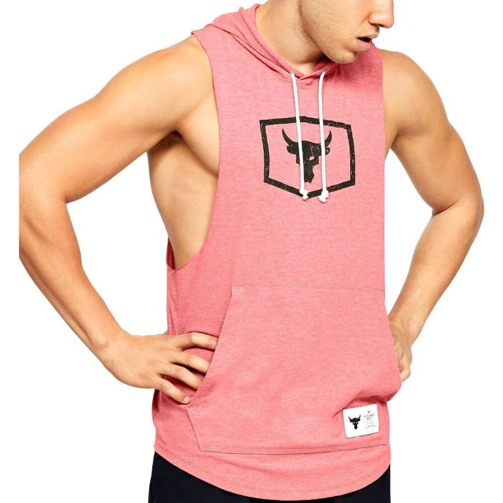 Under Armour Men’s Project Rock Sleeveless Hoodie Quick Dry Tank Top 1347260-66